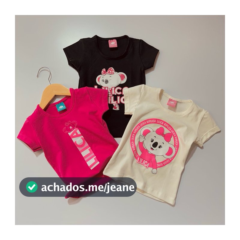 Blusa Infantil Menina cotton T-shirt Baby Tee Criança 2 a 12 Anos