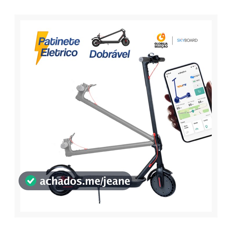 Patinete elétrico Scooter Dobrável 8,5 polegadas  com Bluetooth Alta velocidade Longo alcance Alta capacidade de carga