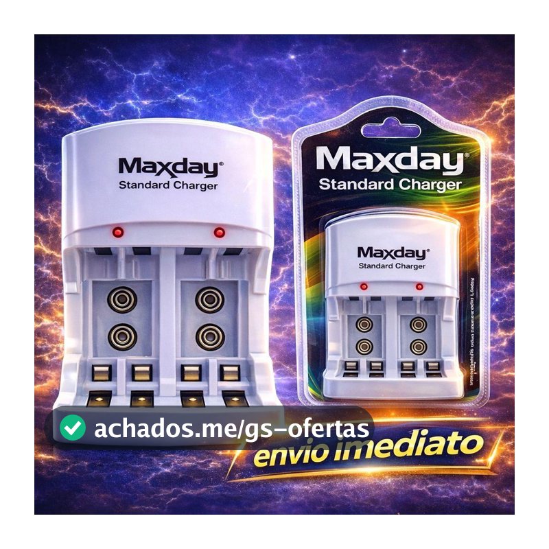 Carregador Pilhas AA AAA 9V Bivolt Rápido Universal Recarregável