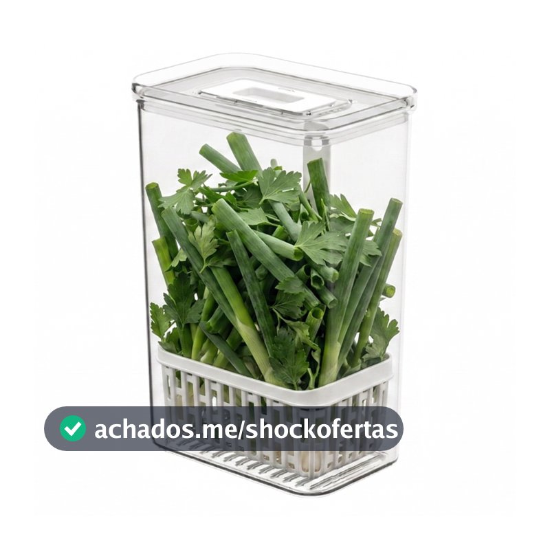 Organizador para Temperos Frescos 2,3L, Cor Cristal, linha Dry Coza