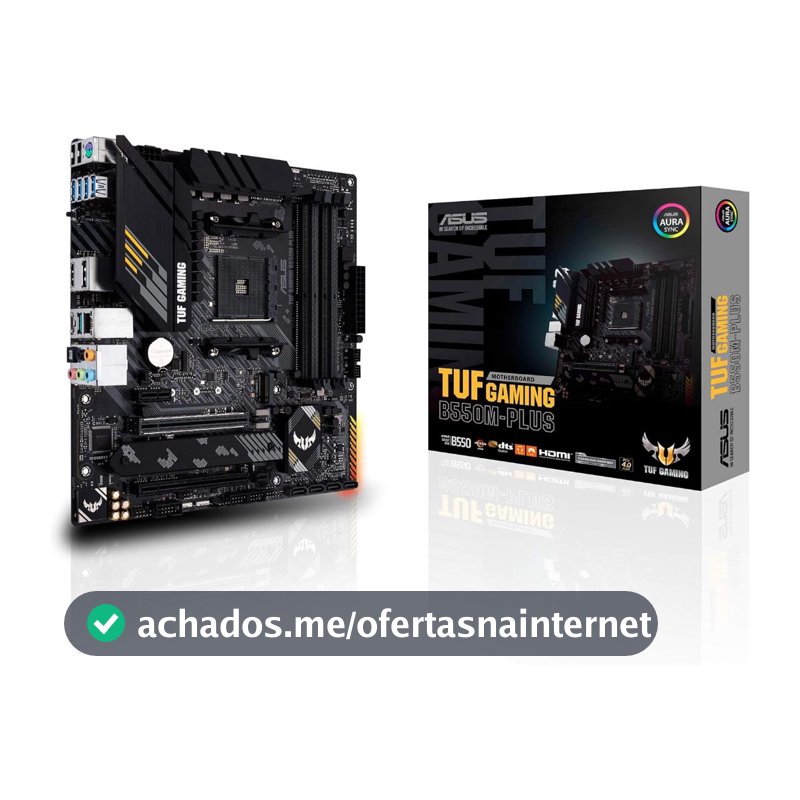 Placa Mãe ASUS AMD Am4 B550M-Plus Tuf Gaming 4x DDR4 M-ATX