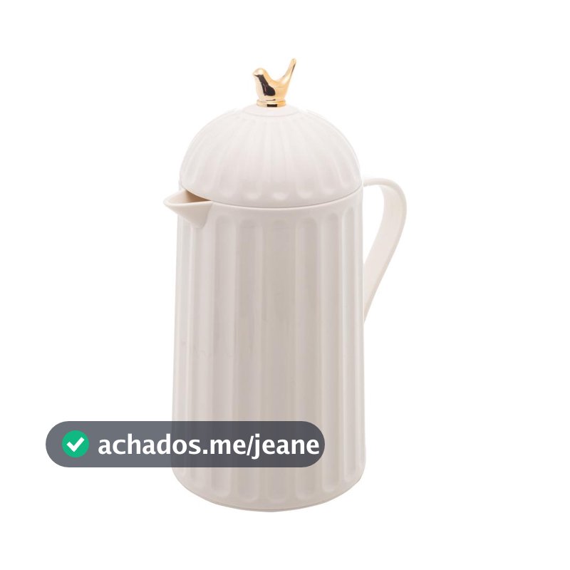 GARRAFA TÉRMICA DE PLÁSTICO BIRD BRANCA 600ml - Plástico Bird Branca 600ml – Design Moderno, Leve e Resistente