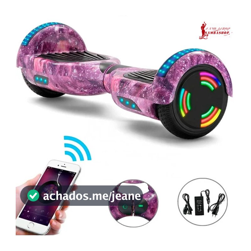 Overboard Infantil 6.5" - Skate Elétrico com Caixa de Som Bluetooth e Bateria Longa Duração