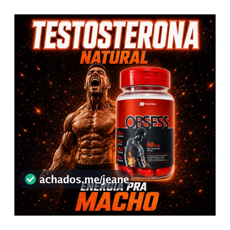 Booster Masculino OBSESS Boro + Arginina + Cafeina + Zinco + Vitaminas A C E B3 B6  Althaea Suplementos