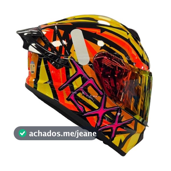 Capacete TEXX SPIHE MAASAI LARANJA AMARELO + AEROFOLIO