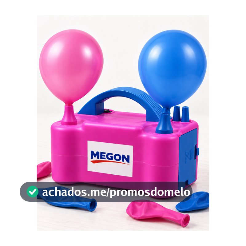 Inflador Elétrico Bomba De Encher Balões Bexigas Com 2 Bicos Para Decoração De Festas E Aniversários