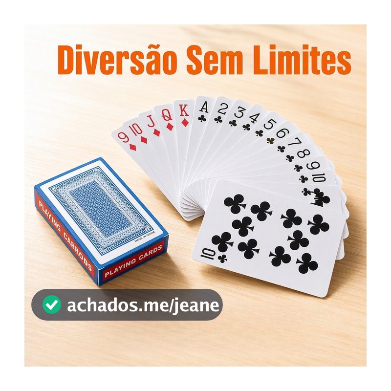 10 Kit Baralho 54 cartas para jogar com Família, Amigos Diversão