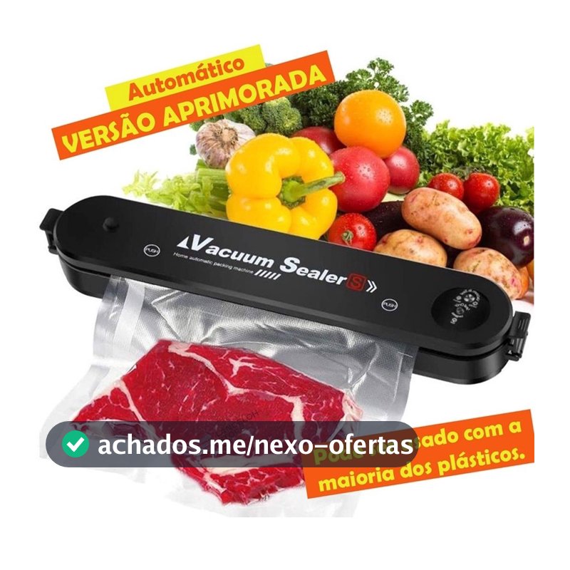 Seladora a vacuo de Alimentos Doméstica Bivolt Hermética Vacuum Sealer