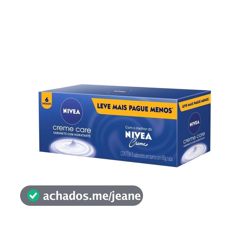 Sabonete em Barra Nivea Creme Care Promo 6 Unidades 90g