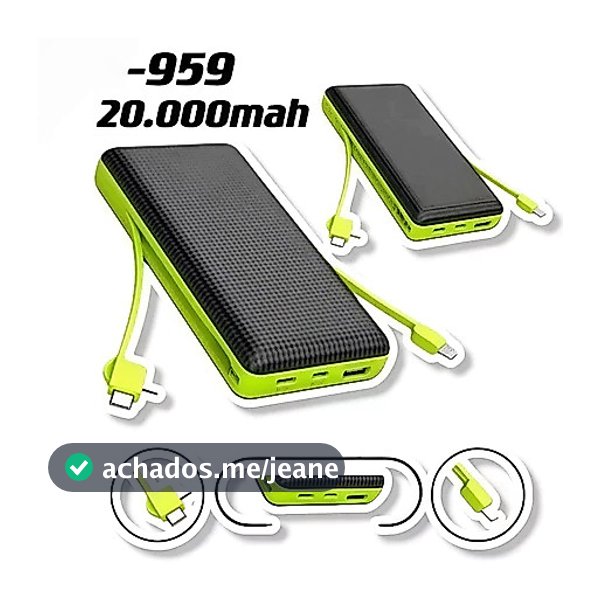 Carregador Portátil Bateria Power Bank 20000mah PN-959