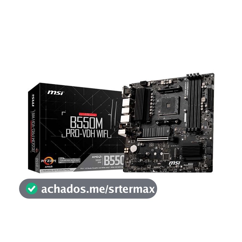 Placa Mae MSI B550M PRO-VDH WIFI DDR4 Socket AM4 Chipset AMD B550, B550M-PRO-VDH-WIFi