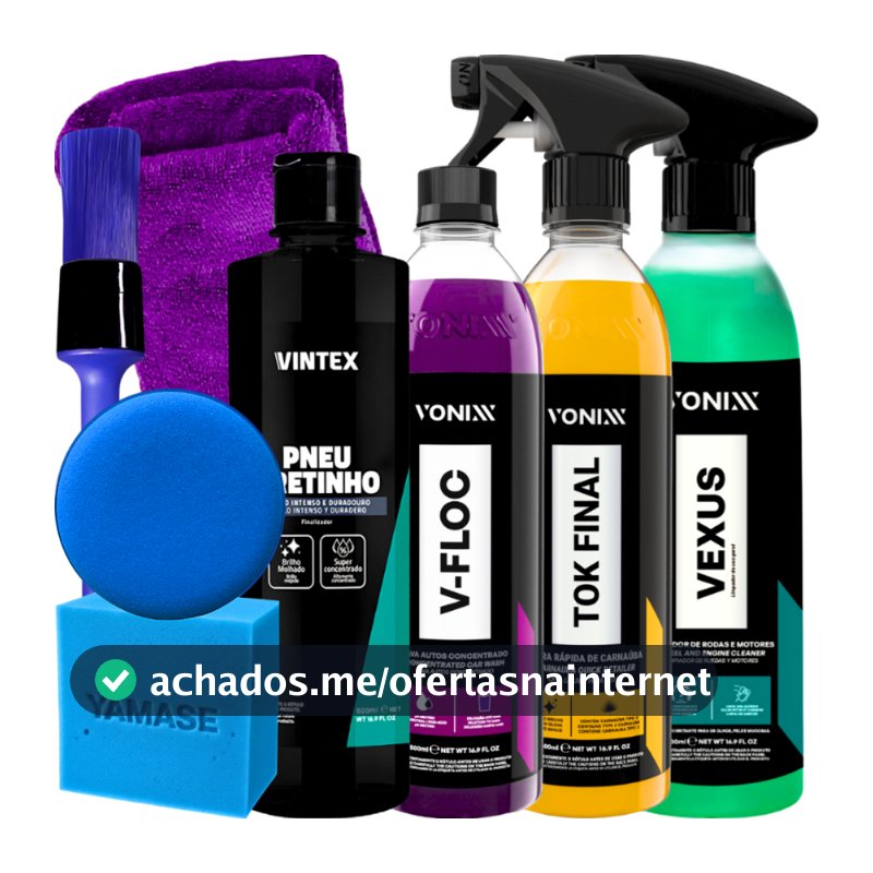 KIT SHAMPOO V-FLOC CERA TOK FINAL VEXUS VONIXX PRETINHO VINTEX