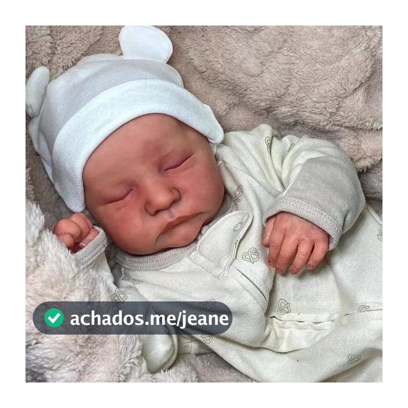 Boneca Reborn Bebê Realista em Silicone com Olhos Fechados Pode Tomar Banho Envio Imediato