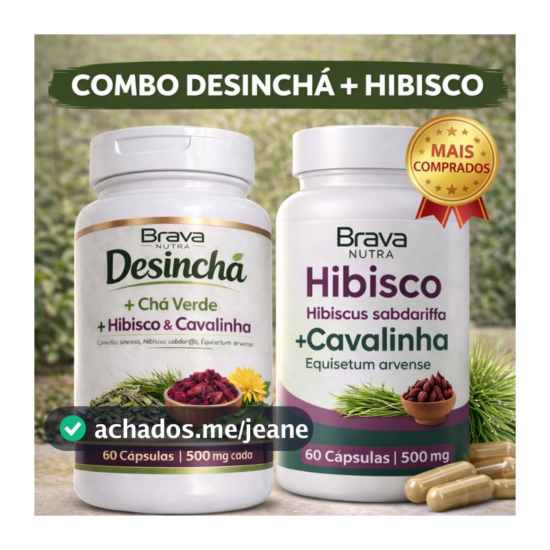 Combo Desinchá + Hibisco + Cavalinha: Leveza e Equilíbrio Todos os Dias