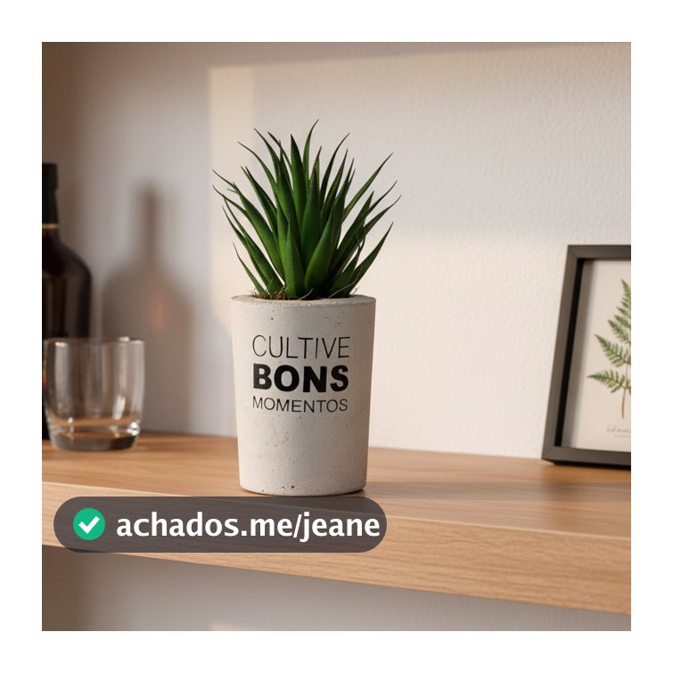 Vasinho com Planta Artificial  Decoração Sala Quarto
