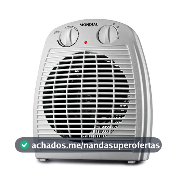 Aquecedor A Ar Mondial Cinza e Branco 2000W A-08