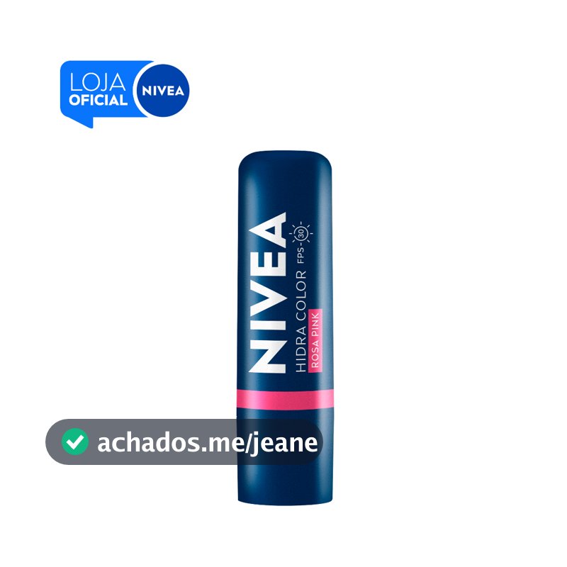 NIVEA Hidratante Labial Hidra Color 2 em 1 Rosa Pink 4,8g
