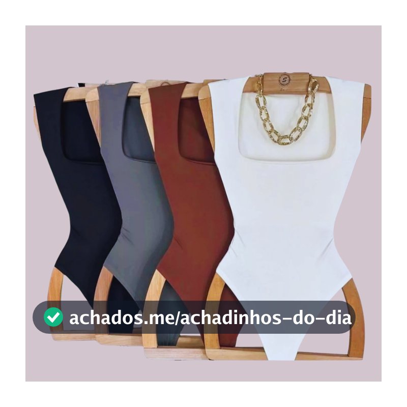 Kit 02 Body Feminino Regata Alças Grossas Decote Quadrado Zero Transparência Ótima  Sustentação.