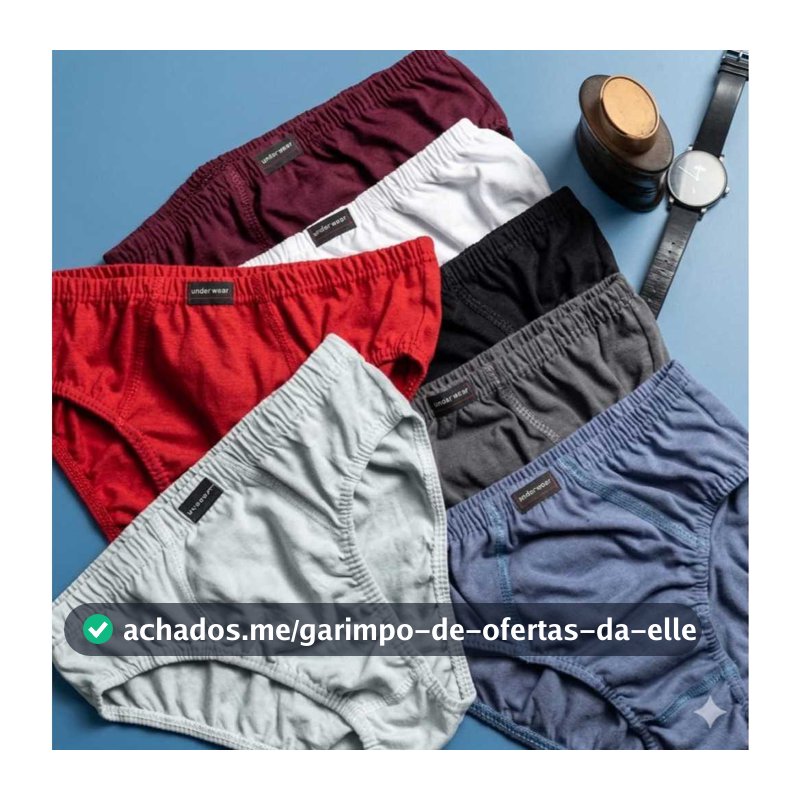 kit 3/6/9/12 cueca Masculina adulto modelo Slip Básica Confortável e 100% Algodão com cores sortidas