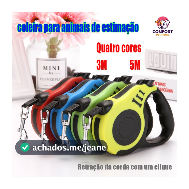 Guias para cães de 3M e 5M, ultrarresistentes, com fivelas de travamento, guias retráteis para animais de estimação