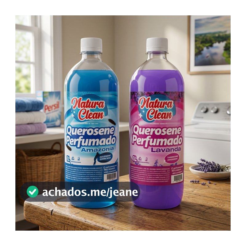Promoção KIT Querosene Perfumado Natura Clean Kit 2 Litros Limpeza Profunda Concentrada