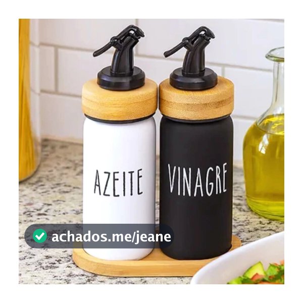 Galheteiro Azeite e Vinagre Dosador Com Suporte 220ml Doha Hauskraft 3 Peças