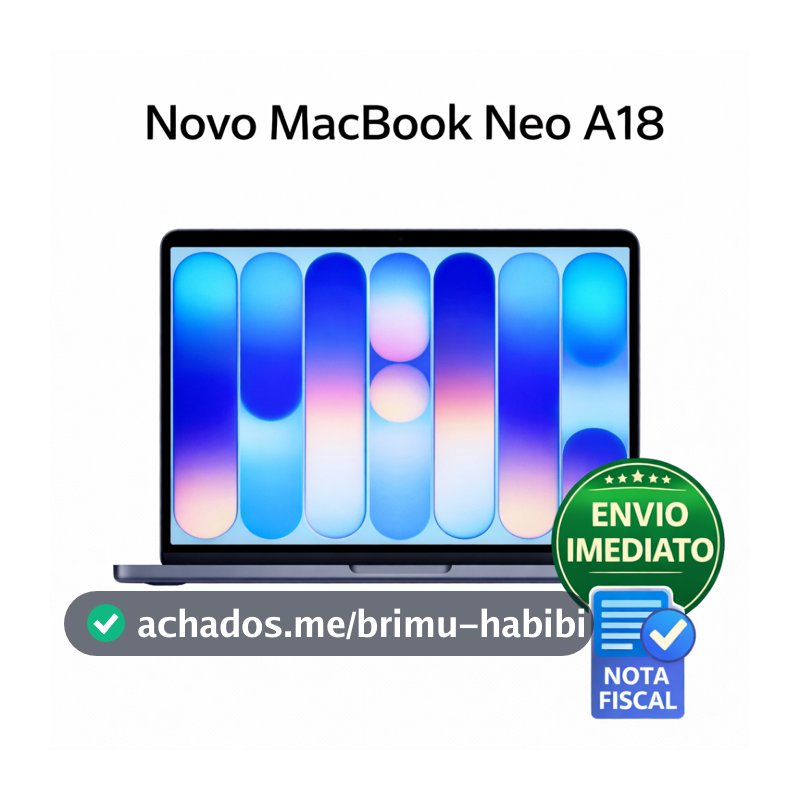 Novo MacBook Neo com processador A18 256gb ou 512gb SSD  Tela Retina 13"