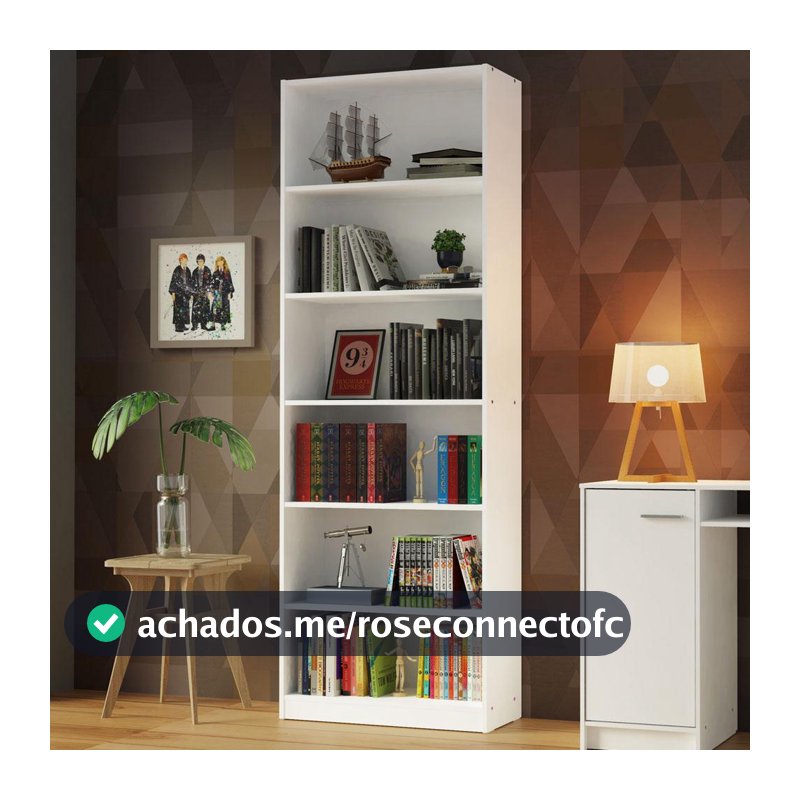 Estante Livreiro Madesa 6908 com 6 Nichos - Branco