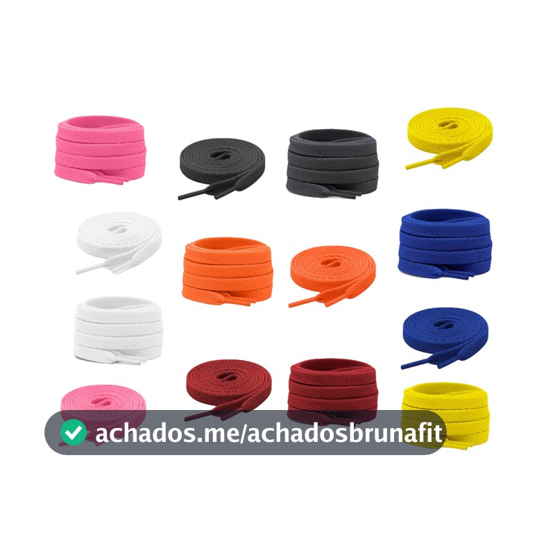 Cadarço  chato Ténis 70cm, 90cm, 120cm e 150cm (1 Par) Diversas Cores