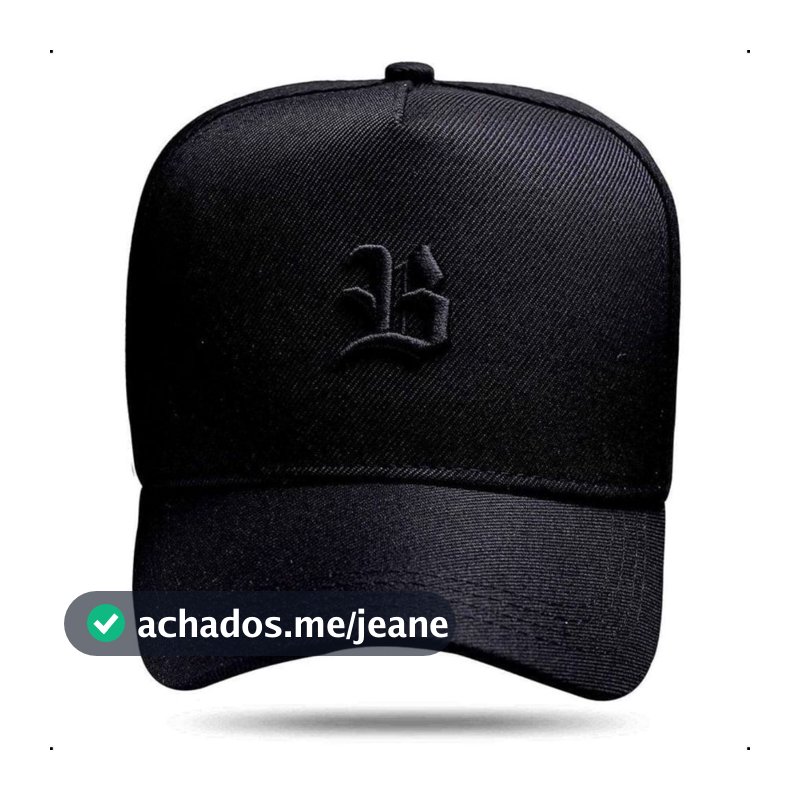 Boné Blck Brasil Masculino Snapback Aba Curva Logo B Básico All Black Poliester Premium Original