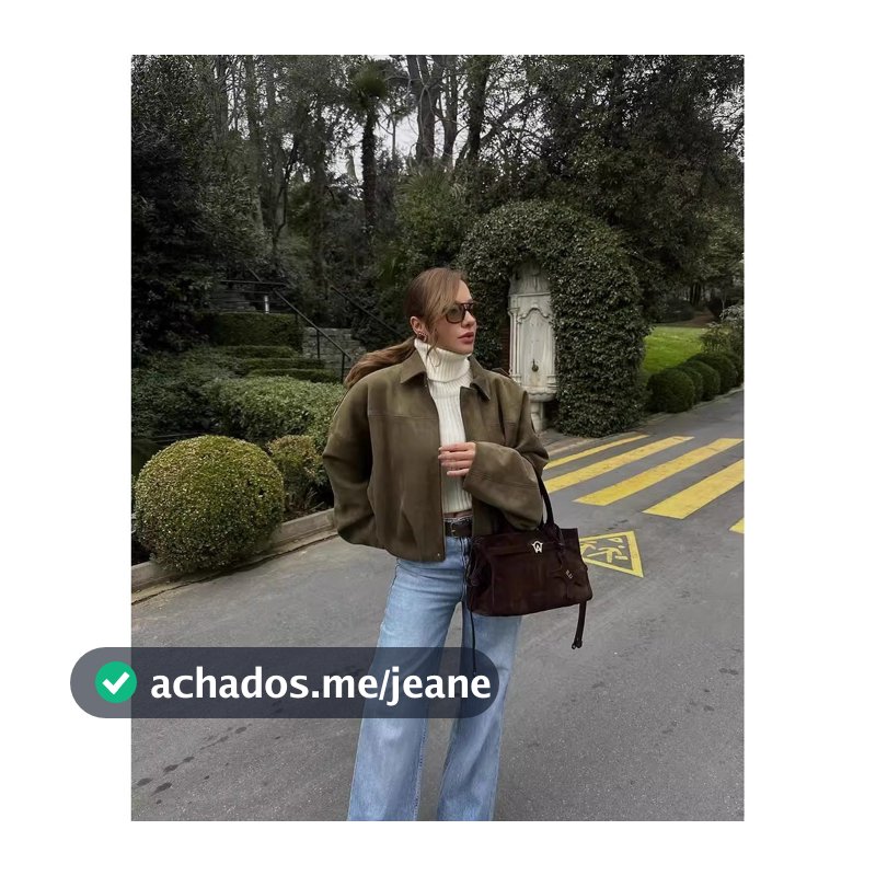 Jaqueta Bomber feminina estilo europeu americano com textura de camurça e novo estilo 4344155