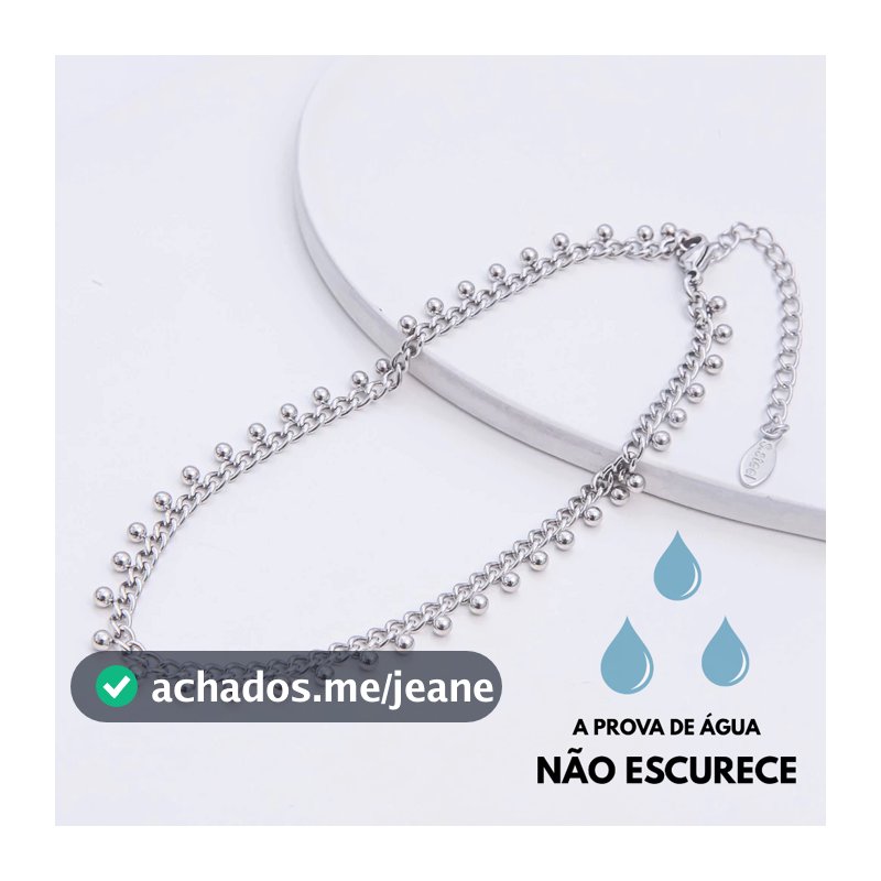 TORNOZELEIRA CORRENTE INDIANA AÇO INOXIDÁVEL FEMININA HIPOALERGÊNICA NÃO ESCURECE LUXO JOIA PREMIUM