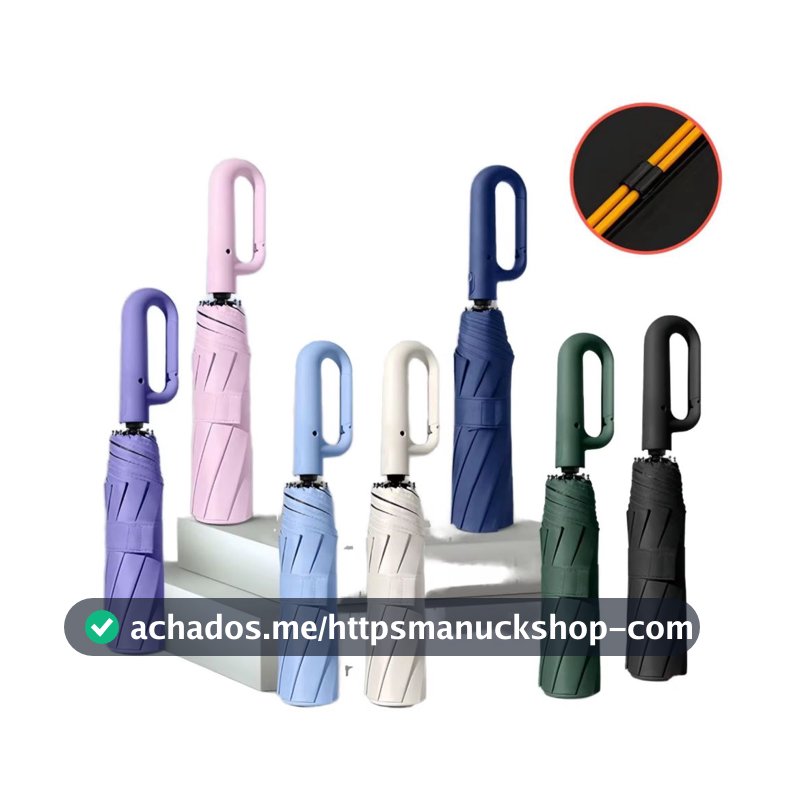 Novo Guarda Chuva Automático Alta Resistência a Chuvas e Vento Forte Com Proteção UV