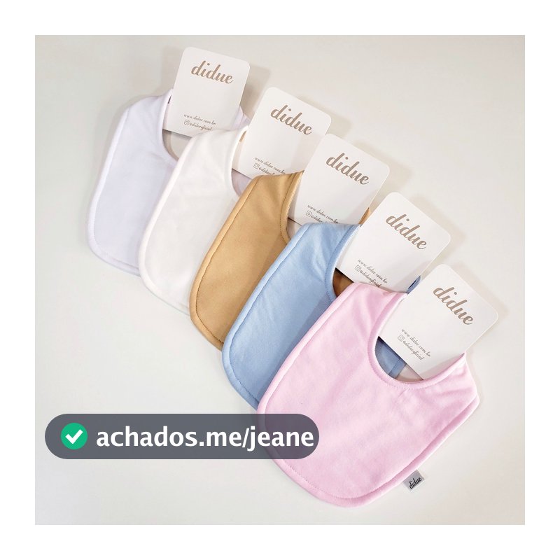 Babador de malha com forro absorvente 100% algodão – Didue [Babador/babeiro bebê]