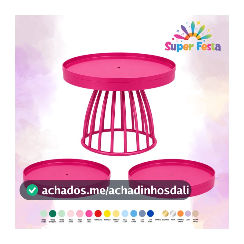 Kit Boleira Baby com 2 Bandejas para Decoração de Festa