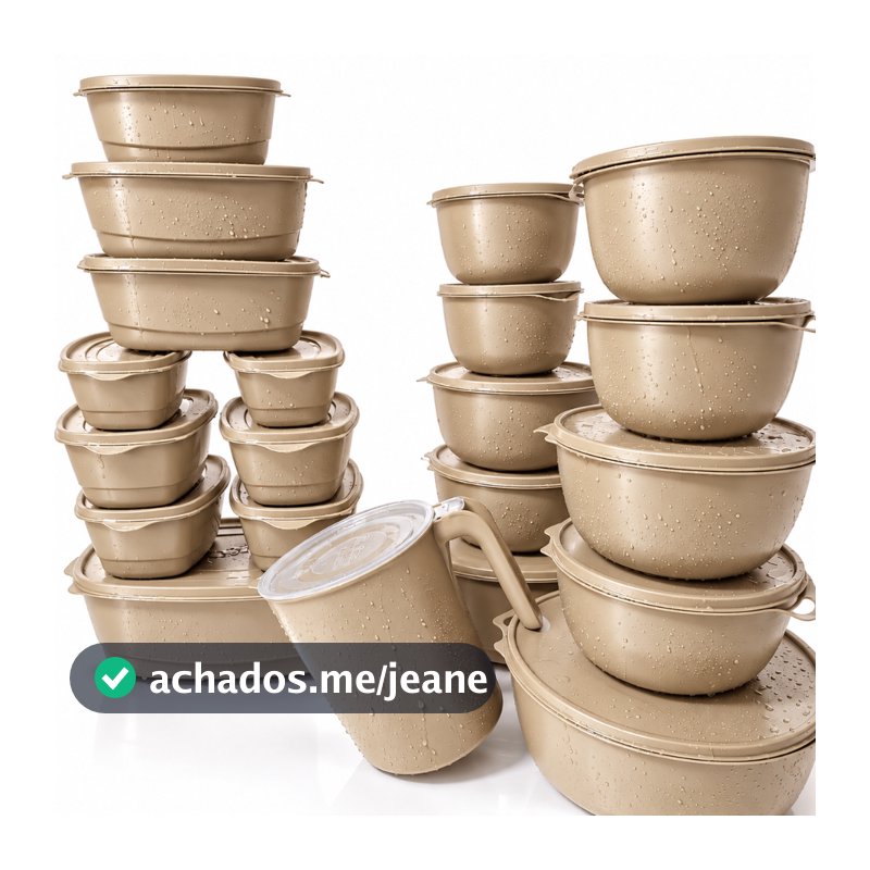21 Potes Plásticos Multiuso com Tampa para Mantimentos, Alimentos e Marmitas