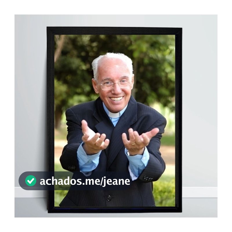 Quadro Decorativo Padre Jonas Abib Monsenhor Canção Nova Com Moldura A4