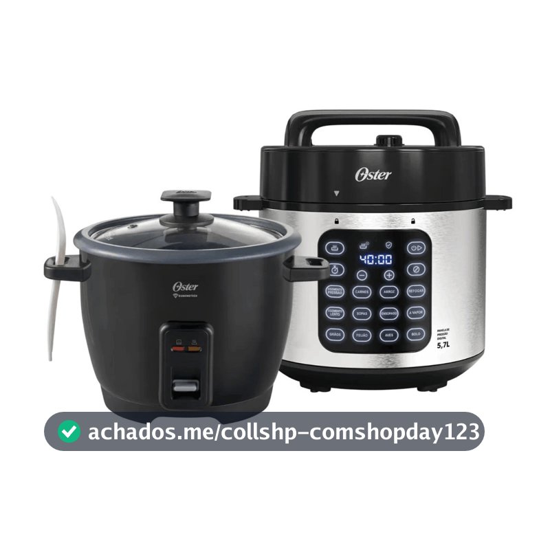 Kit Panela de Pressão e Panela de Arroz Elétrica Oster