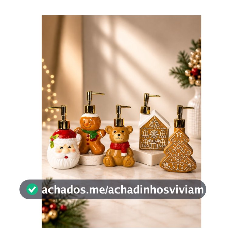 Porta Sabonete Líquido Decoração Natalina Premium Dispenser
