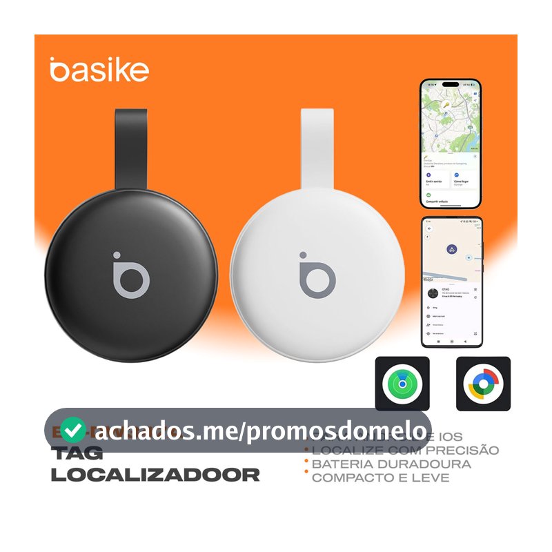 BASIKE Localizador Bluetooth Compatível com Android e iOS para Rastreador de Objetos Perdidos/Pet