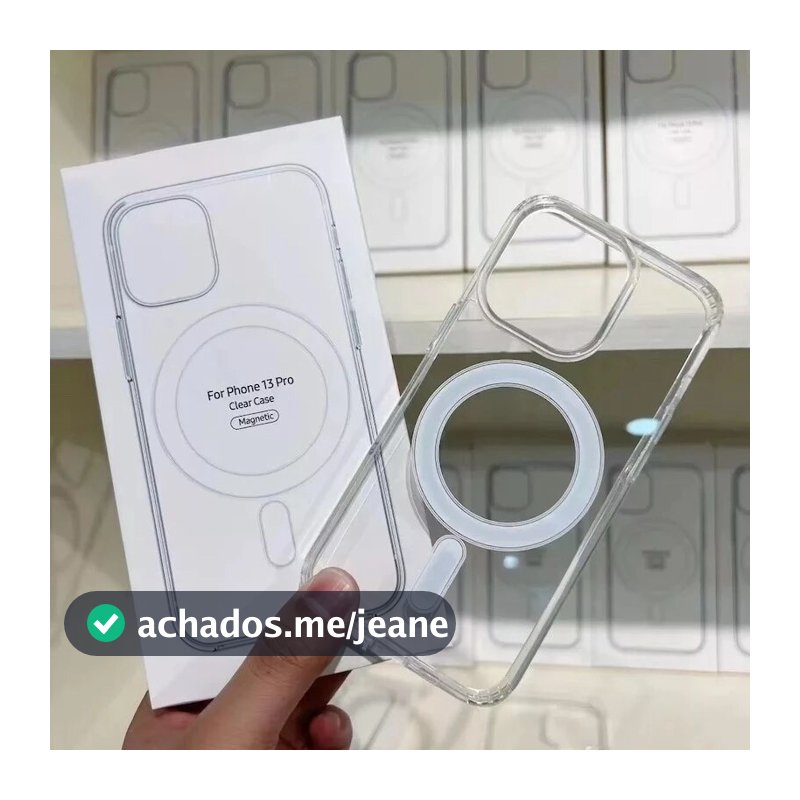Capa Capinha Magnética Space Transparente Anti Impacto TPU Case Apple IPhone 11 12 13 14 15 16 17 Pro Max 17 Air 7 8 XR
