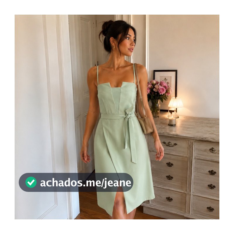 Vestido Feminino Curto Alfaiataria Acinturado Alcinha Decote Moderno Elegante Casual Festa