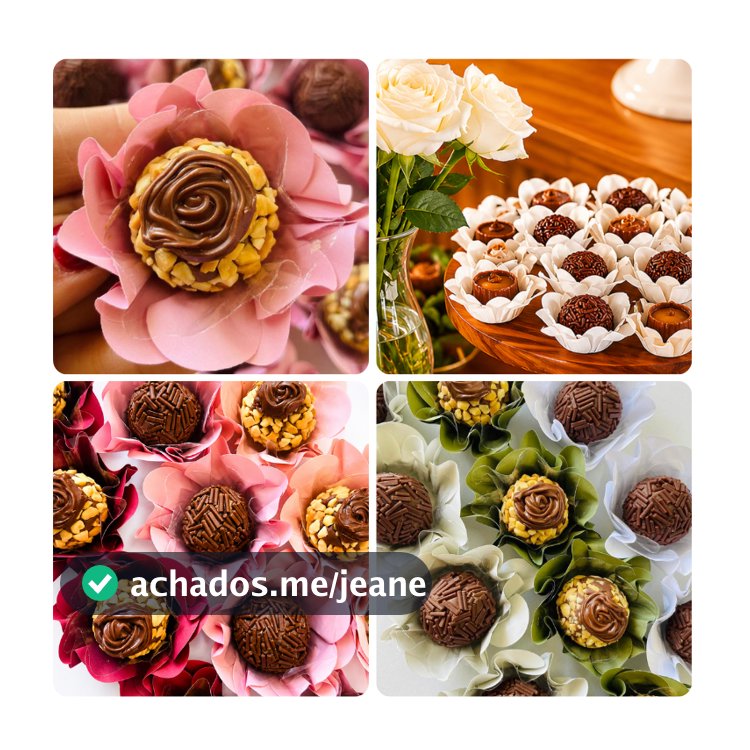 80 Forminhas para Doces Finos Luxo Flor para Casamento Festa Aniversário Brigadeiro 2 Camadas