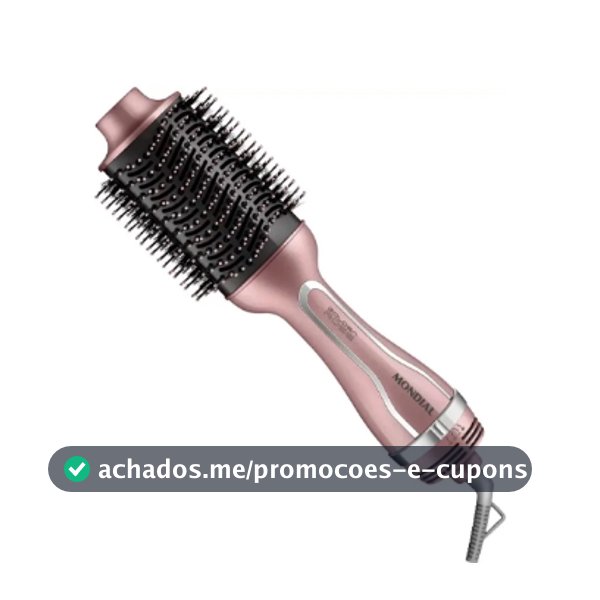 Escova Secadora Mondial Es-02-bi Golden Rose Bivolt 127/220V