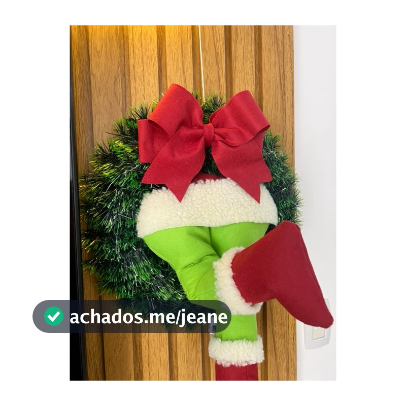 Guirlanda de Natal GRINCH 40cm pernas grinch com luz de LED/ guirlanda de porta / enfeite de natal / christmas
