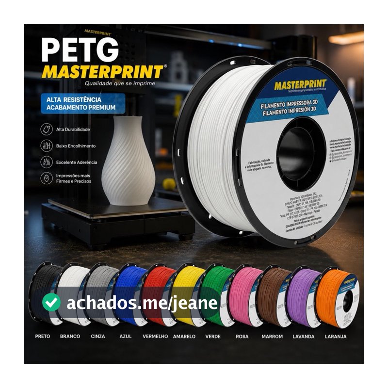 Filamento PETG Masterprint para Impressora 3D 1Kg 1,75mm