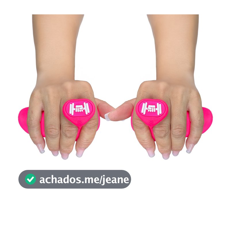 Pegador Meio dos Dedos Treino Cross Fit Academia Musculação Original Certificado Neon Rosa Confiável