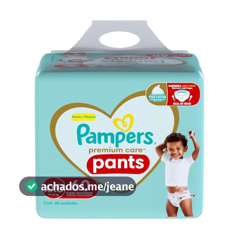 Fralda Pampers Pants Premium Care XXG 60 un