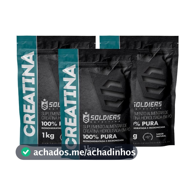 Kit 3kg Creatina Monohidratada 100% Pura - Soldiers Nutrition
