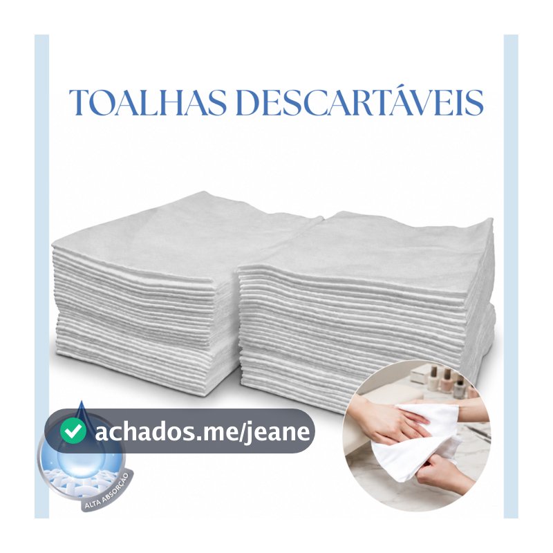 Toalha Descartável Manicure Pedicure 20x30cm Alta Absorção Multiuso Prática